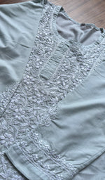 Load image into Gallery viewer, Women&#39;s Lucknowi Handcrafted  Modal Cotton Chikankari Kurti - HONC0301039
