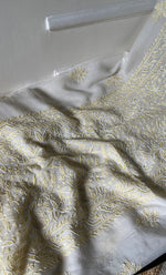 将图像加载到图库查看器中， Women&#39;s Lakhnavi Handcrafted Mul Chanderi Unstitched Kurta And Dupatta Set - HONC0300412
