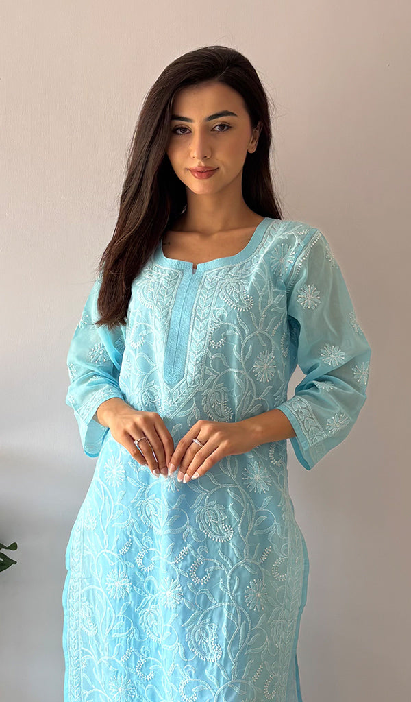 chikan dress designs CK 06 Chikankari Dress Kurta Pajama  Mashal Couture