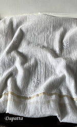 Load image into Gallery viewer, Women's Lakhnavi Handcrafted Mul Chanderi Unstitched Kurta And Dupatta Set- HONC0319539
