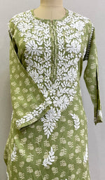 将图像加载到图库查看器中， Sonakshi Women&#39;s Lakhnavi Handcrafted Cotton Chikankari Kurta And Palazzo Set - HONC0203575
