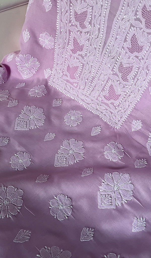 Women's Lakhnavi Handcrafted Cotton Chikankari Suit Material - HONC0274692