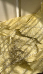将图像加载到图库查看器中， Women's Lakhnavi Handcrafted Mul Chanderi Unstitched Kurta And Dupatta Set - HONC0277642