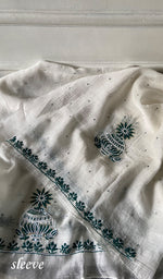Load image into Gallery viewer, Madiha Women's Lakhnavi Handcrafted Mul Chanderi Unstitched Kurta And Dupatta Set - HONC0365665