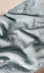 将图像加载到图库查看器中， Women's Lakhnavi Handcrafted Mul Chanderi Unstitched Chikankari Full Suit Material - HONC0305473
