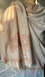 Load image into Gallery viewer, Women&#39;s Lakhnavi Handcrafted  Munga Silk Chikankari Dupatta - HONC0180060
