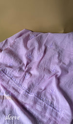 Load image into Gallery viewer, Women's Lakhnavi Handcrafted Mul Chanderi Unstitched Chikankari Full Suit Material - HONC0373757
