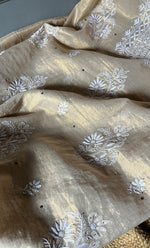 Load image into Gallery viewer, Women&#39;s Lakhnavi Handcrafted Tissue Chanderi Unstitched Kurta And Dupatta Set - HONC0278198
