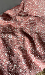 将图像加载到图库查看器中， Women&#39;s Lakhnavi Handcrafted Munga Silk Chikankari Kurta And Dupatta Set- HONC0264873
