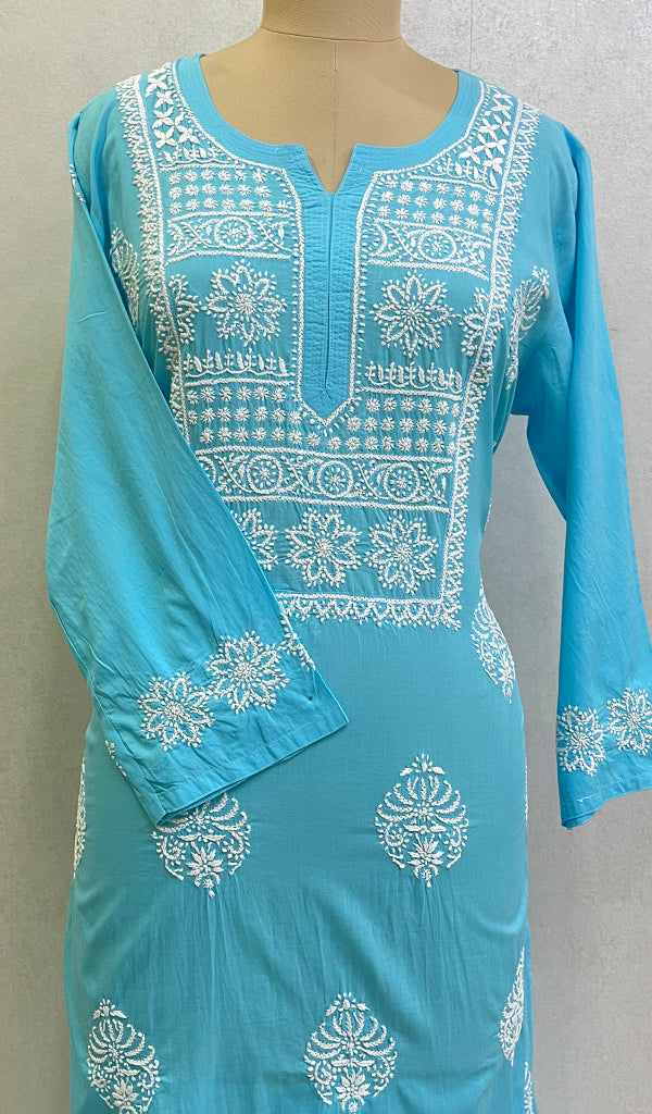 Lucknowi Handcrafted Cotton Chikankari Kurti-HONC0148368