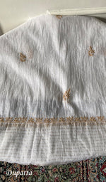 Load image into Gallery viewer, Women's Lakhnavi Handcrafted Mul Chanderi Semi - Stitched Kurta And Dupatta Set - HONC0274495