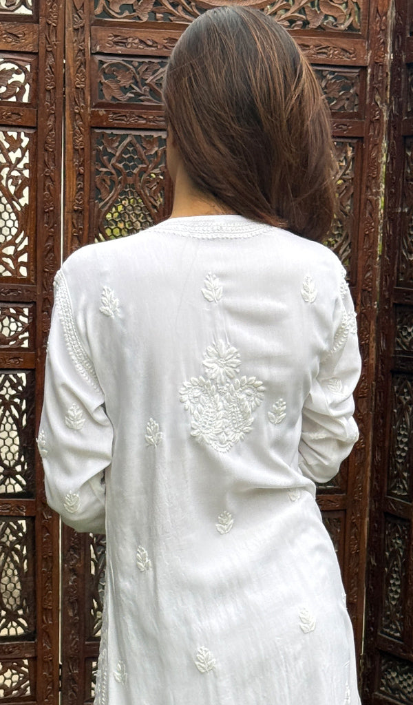Hinaya Women's Lakhnavi Handcrafted Rayon Chikankari Kurti - HONC0153613