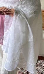 Load image into Gallery viewer, Nazm Women's Lucknowi Handcrafted Kota Cotton Chikankari Dupatta - HONC0307343