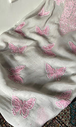 将图像加载到图库查看器中， Women's Lakhnavi Handcrafted Unstitched Mul Chanderi Kurta And Dupatta Set - HONC0302863