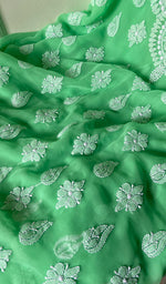 Load image into Gallery viewer, Laila Women's Lucknowi Handcrafted Faux-Georgette Chikankari Suit Material - HONC0263016
