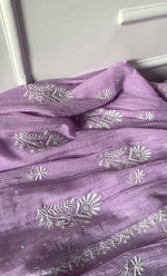 Load image into Gallery viewer, Women's Lakhnavi Handcrafted Mul Chanderi Semi - Stitched Kurta And Dupatta Set- HONC0307208
