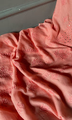 Load image into Gallery viewer, Alishba Women&#39;s Lucknowi Handcrafted Kota Cotton Chikankari Unstitched Kurta And Dupatta Set - HONC0307165
