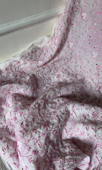 将图像加载到图库查看器中， Women&#39;s Lakhnavi Handcrafted Mul Chanderi Unstitched Kurta And Dupatta Set - HONC0278937
