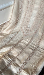 Load image into Gallery viewer, Lucknowi Handcrafted Munga Silk Chikankari Unstitched Men&#39;s Kurta Fabric - HONC0255818
