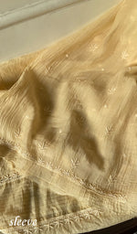 Load image into Gallery viewer, Women's Lakhnavi Handcrafted Mul Chanderi Unstitched Kurta And Dupatta Set - HONC0241765