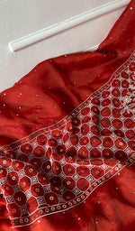 Load image into Gallery viewer, Women's Lakhnavi Handcrafted Pure Organza Chikankari Unstitched Kurta And Dupatta Set- HONC0341318