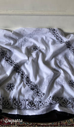 Load image into Gallery viewer, Women Lakhnavi Handcrafted Unstitched Cotton Chikankari Suit Material 