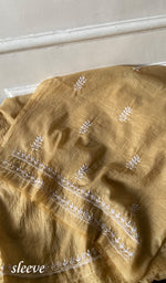 Load image into Gallery viewer, Women's Lakhnavi Handcrafted Mul Chanderi Unstitched Chikankari Full Suit Material - HONC0334957