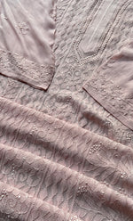 Load image into Gallery viewer, Safiya Women&#39;s Lakhnavi Handcrafted Viscose Georgette Chikankari Kurti - HONC0300299
