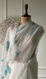 Pure Organza Silk Chikankari Saree