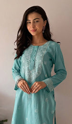 Prisha Women's Lakhnavi Handcrafted Cotton Chikankari Kurti - HONC088888