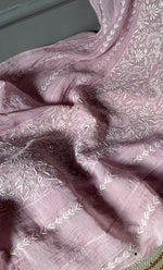 将图像加载到图库查看器中， Women&#39;s Lakhnavi Handcrafted Mul Chanderi Semi - Stitched Anarkali And Dupatta Set - HONC0284741
