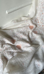 Load image into Gallery viewer, Women's Lakhnavi Handcrafted Unstitched Mul Chanderi Kurta And Dupatta Set - HONC0323593