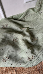 Load image into Gallery viewer, Women&#39;s Lakhnavi Handcrafted Mul Chanderi Semi -stitched Kurta And Dupatta Set - HONC0289419
