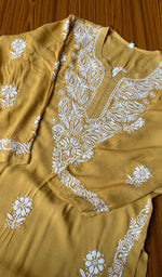 Load image into Gallery viewer, Women&#39;s Lucknowi Handcrafted  Modal Cotton Chikankari Kurti - HONC0298712
