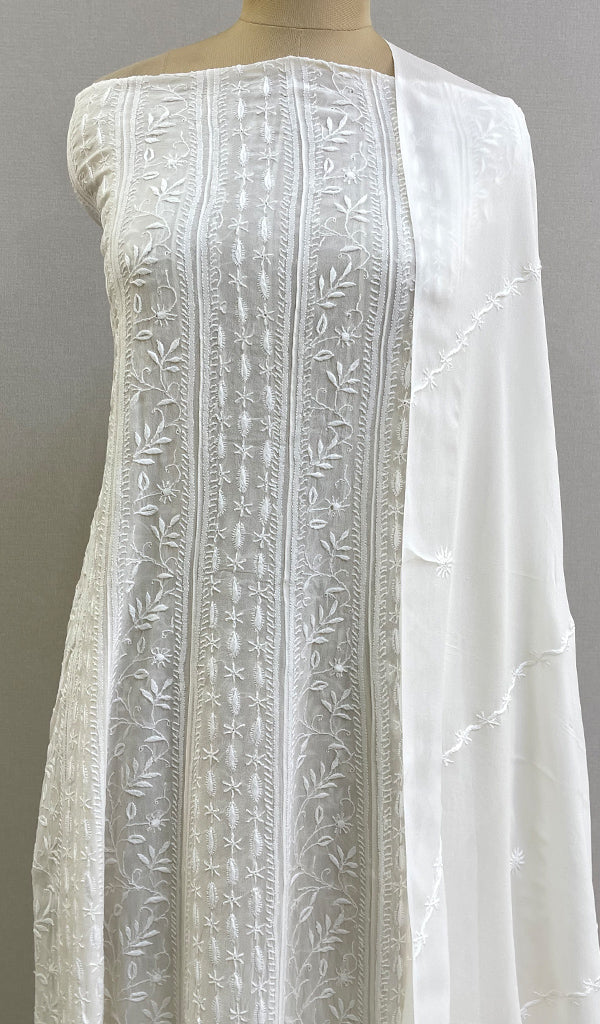 Full White Chicken Anarkali Suits at Best Price in Lucknow | Ask Corp.