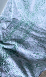 将图像加载到图库查看器中， Women's Lakhnavi Handcrafted Cotton Chikankari Unstitched Kurti Fabric - HONC0318051