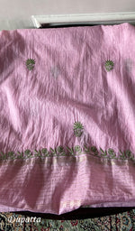 Load image into Gallery viewer, Women's Lakhnavi Handcrafted Chanderi Silk Unstitched Chikankari Full Suit - HONC0342152