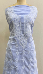 将图像加载到图库查看器中， Women&#39;s Lakhnavi Handcrafted Cotton Chikankari Unstitched Kurti Fabric - HONC0192289
