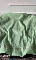 Load image into Gallery viewer, Women's Lakhnavi Handcrafted Mul Chanderi Unstitched Kurta And Dupatta Set - HONC0324501