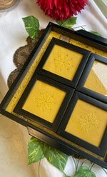 Load image into Gallery viewer, Chikankari Tray with Four Coasters - HONC0295522

