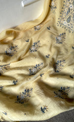 Load image into Gallery viewer, Women's Lakhnavi Handcrafted Mul Chanderi Unstitched Chikankari Full Suit Material - HONC0323589
