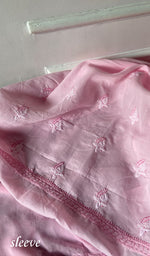 Load image into Gallery viewer, Women's Lakhnavi Handcrafted Cotton Unstitched Chikankari Suit Material - HONC0365127