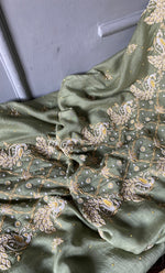 Load image into Gallery viewer, Women&#39;s Lakhnavi Handcrafted Mul Chanderi Unstitched Kurta And Dupatta Set- HONC0312987
