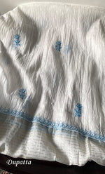 Load image into Gallery viewer, Women's Lakhnavi Handcrafted Unstitched Mul Chanderi Kurta And Dupatta Set - HONC0327480