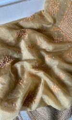 Load image into Gallery viewer, Women&#39;s Lakhnavi Handcrafted Organza Chikankari Unstitched Full Suit Material - HONC0271204
