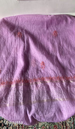 Load image into Gallery viewer, Women's Lucknowi Handcrafted Chanderi Silk Unstitched Chikankari Full Suit Material - HONC0342151