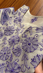 Load image into Gallery viewer, Women&#39;s Lakhnavi Handcrafted Kota Chanderi Chikankari Kurti - HONC0126826
