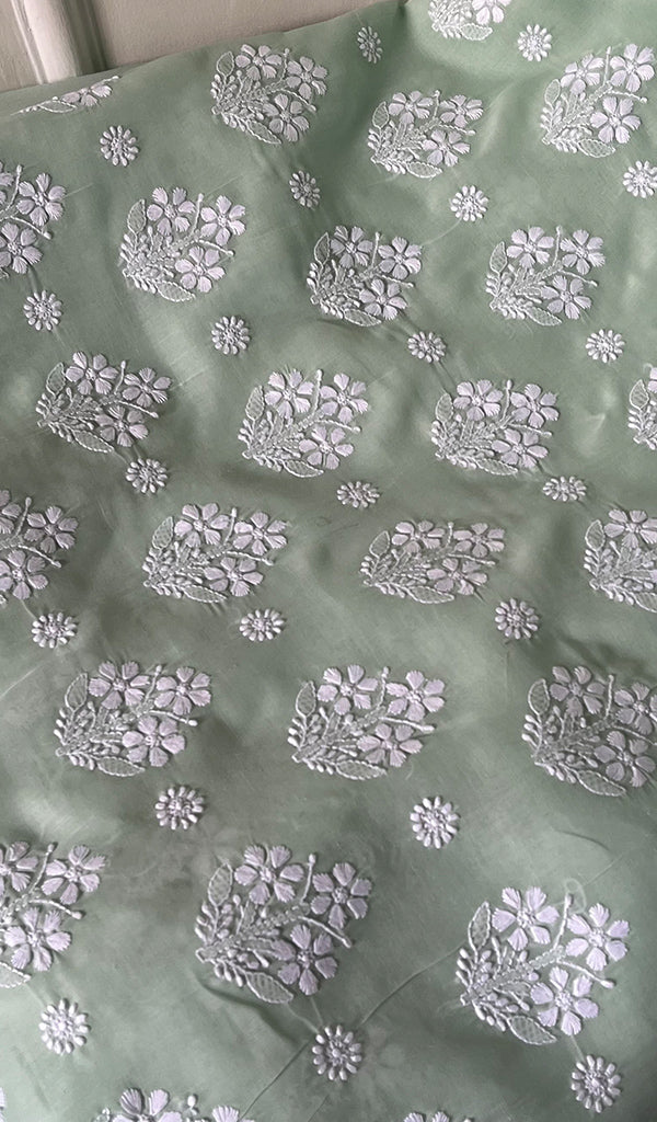 Women's Lakhnavi Handcrafted Cotton Chikankari Suit Material - HONC0274447