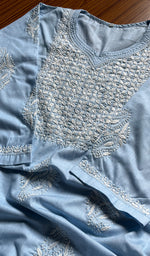 Load image into Gallery viewer, Women&#39;s Lucknowi Handcrafted Cotton Chikankari Kurti - HONC0301006
