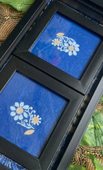 Load image into Gallery viewer, Handcrafted Chikankari Tray with Two Coasters – Wooden Frame - HONC0313523
